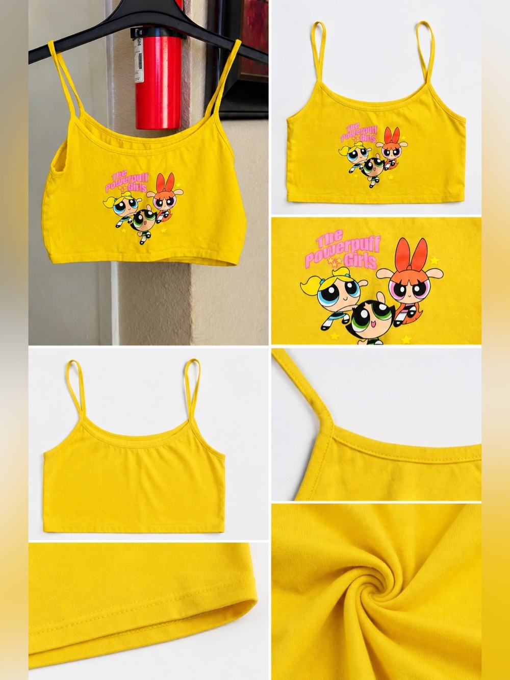 Fashion Nova Yellow Powerpuff Girls Graphic Crop Cami